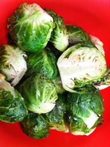 Delicious roasted brussels sprouts!