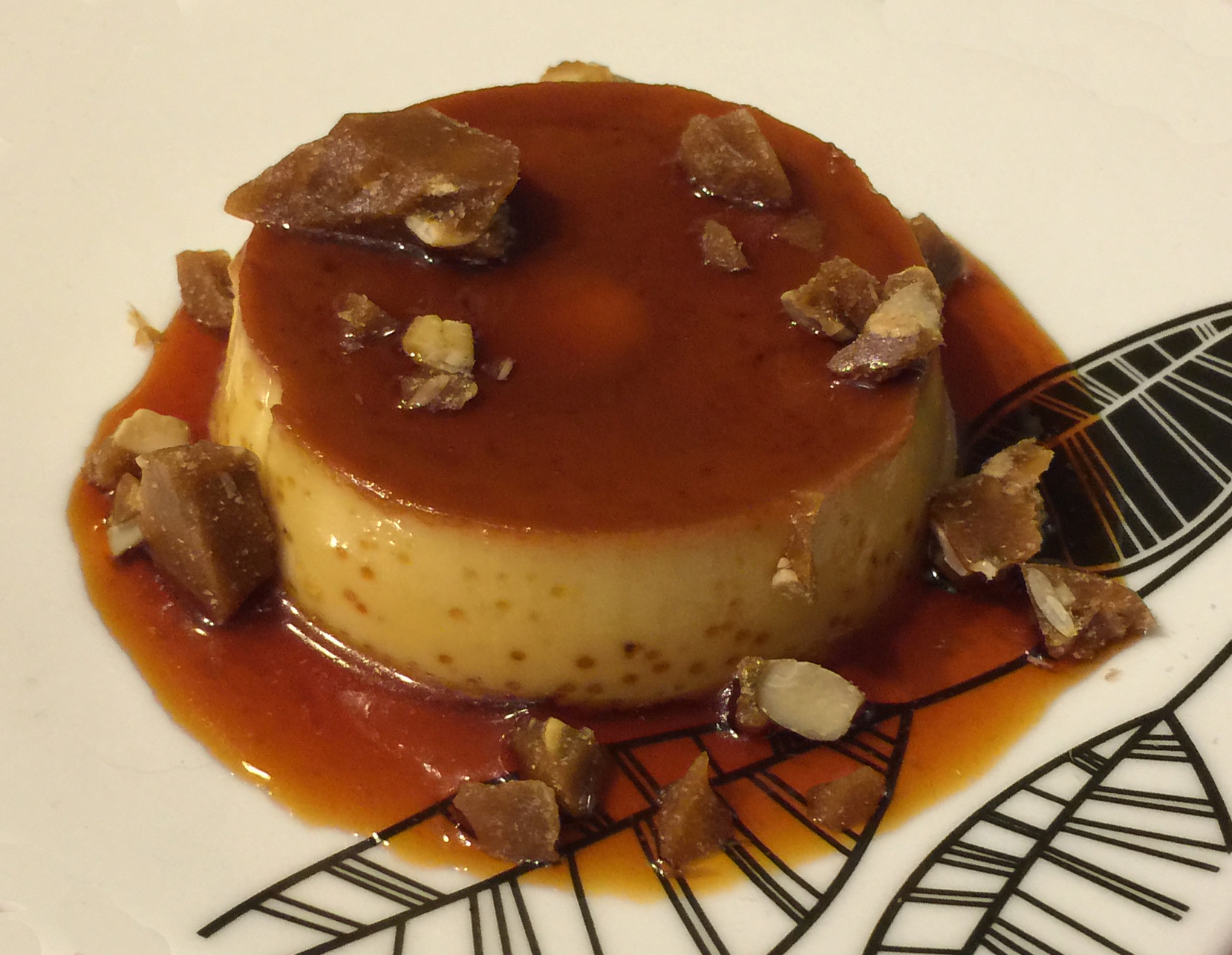 Flan with Pepita Brittle